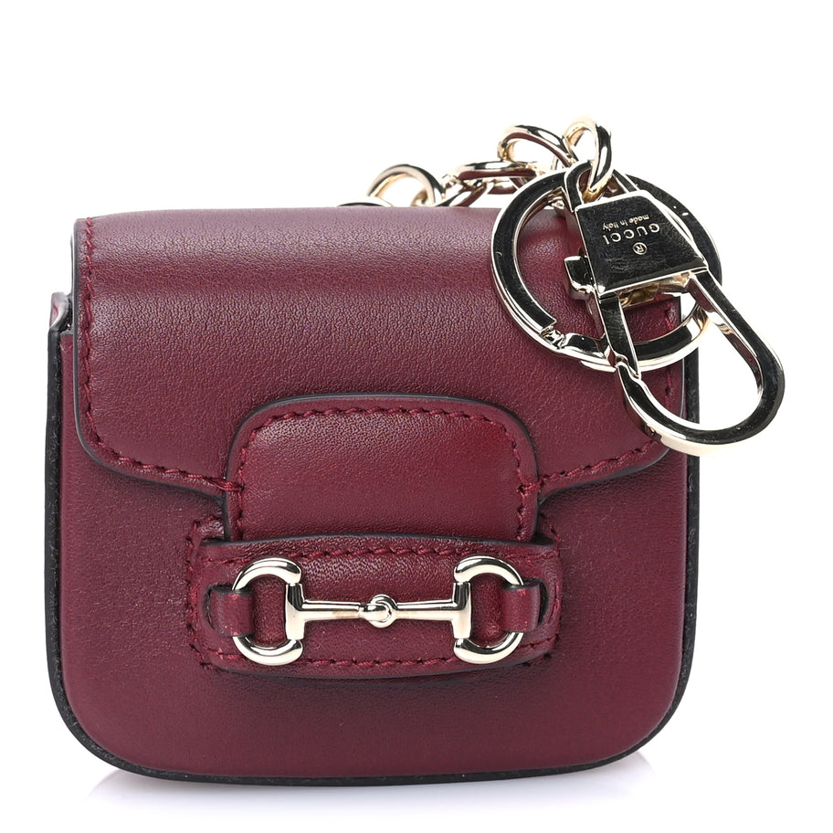 Gucci Azalea Calfskin Horsebit 1955 Key Chain Rosso Ancora Image 1