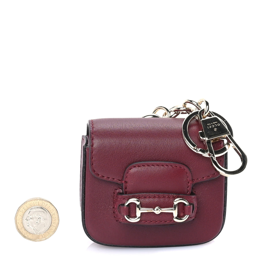 Gucci Azalea Calfskin Horsebit 1955 Key Chain Rosso Ancora Image 2