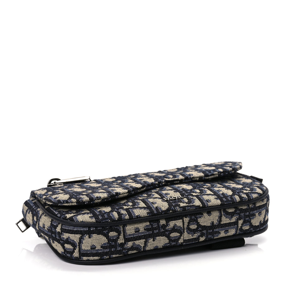 Christian Dior Oblique Arm Pouch Blue Image 3