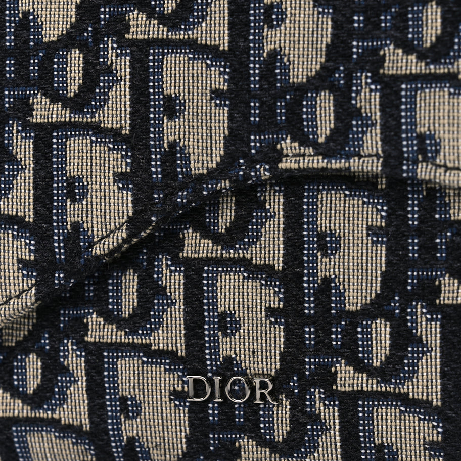 Christian Dior Oblique Arm Pouch Blue Image 7