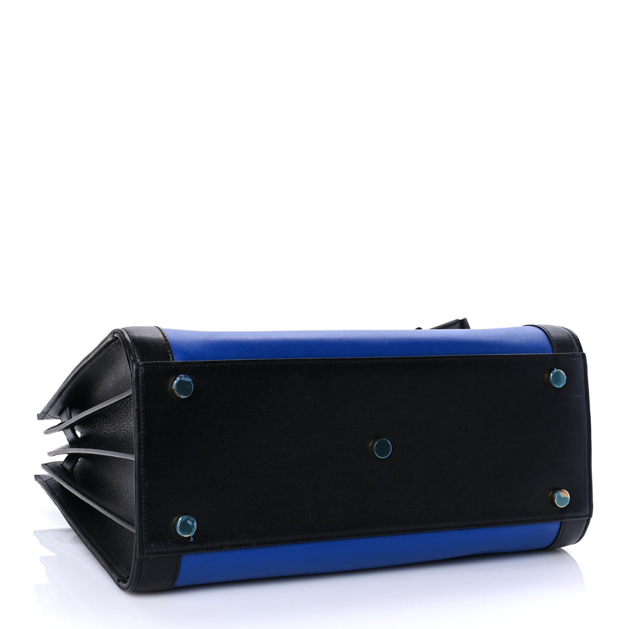 Saint Laurent Calfskin Bi-Color Small Sac De Jour  Royal Blue Black Image 3