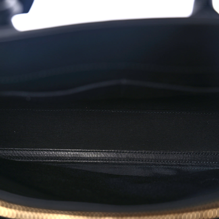 Saint Laurent Calfskin Bi-Color Small Sac De Jour  Royal Blue Black Image 4