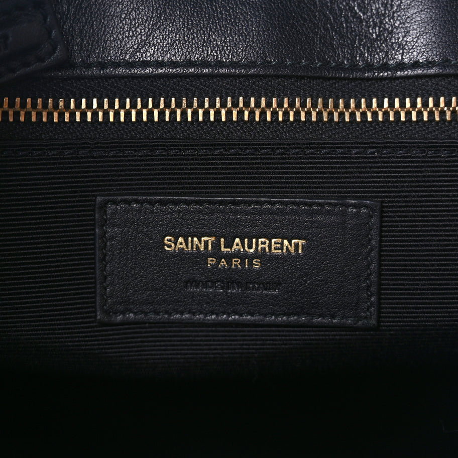 Saint Laurent Calfskin Bi-Color Small Sac De Jour  Royal Blue Black Image 5