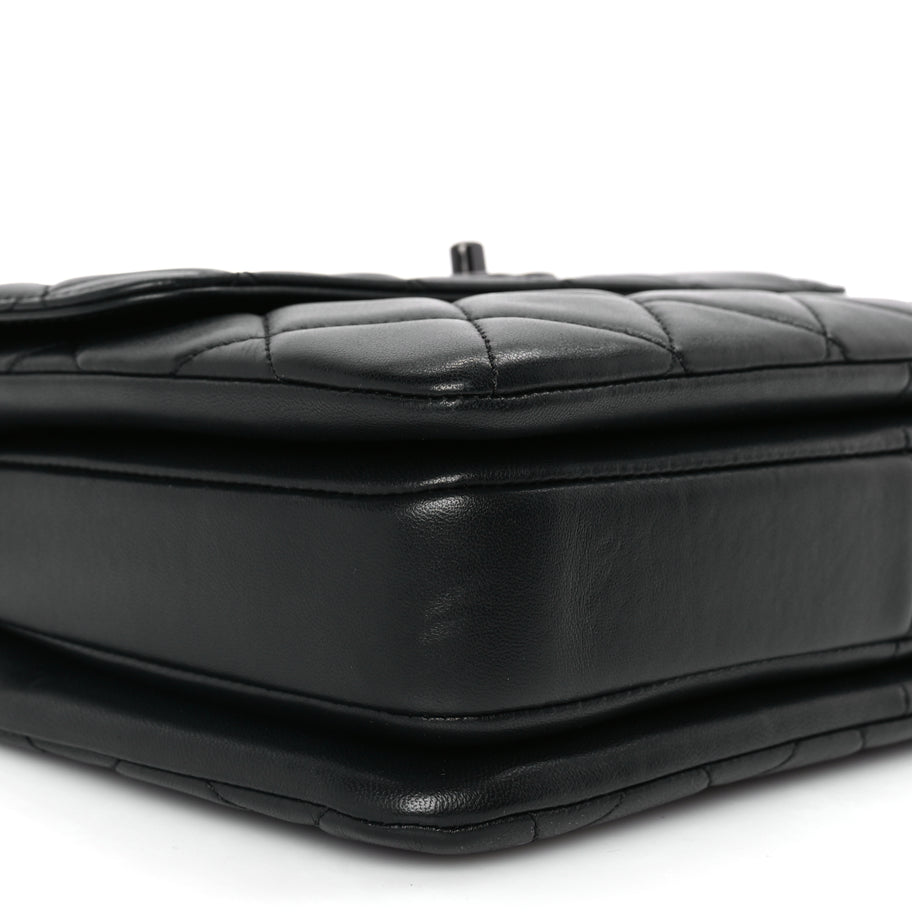 Chanel Lambskin Quilted Small Trendy CC Dual Handle Flap Bag So Black Image 7