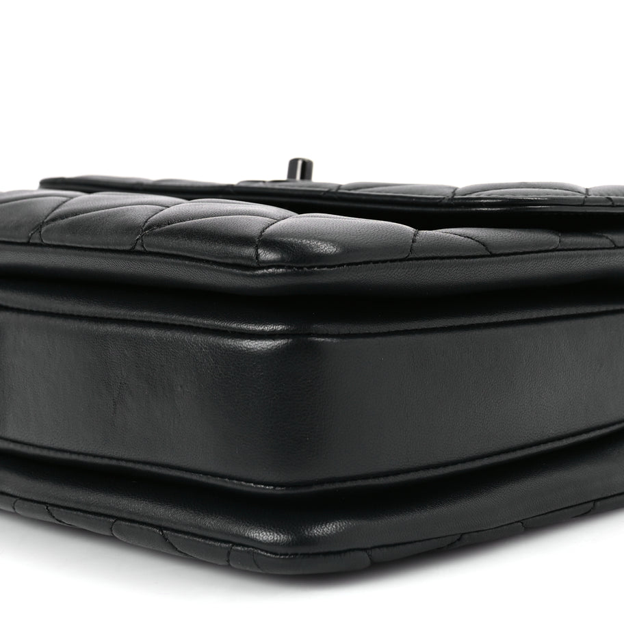 Chanel Lambskin Quilted Small Trendy CC Dual Handle Flap Bag So Black Image 8