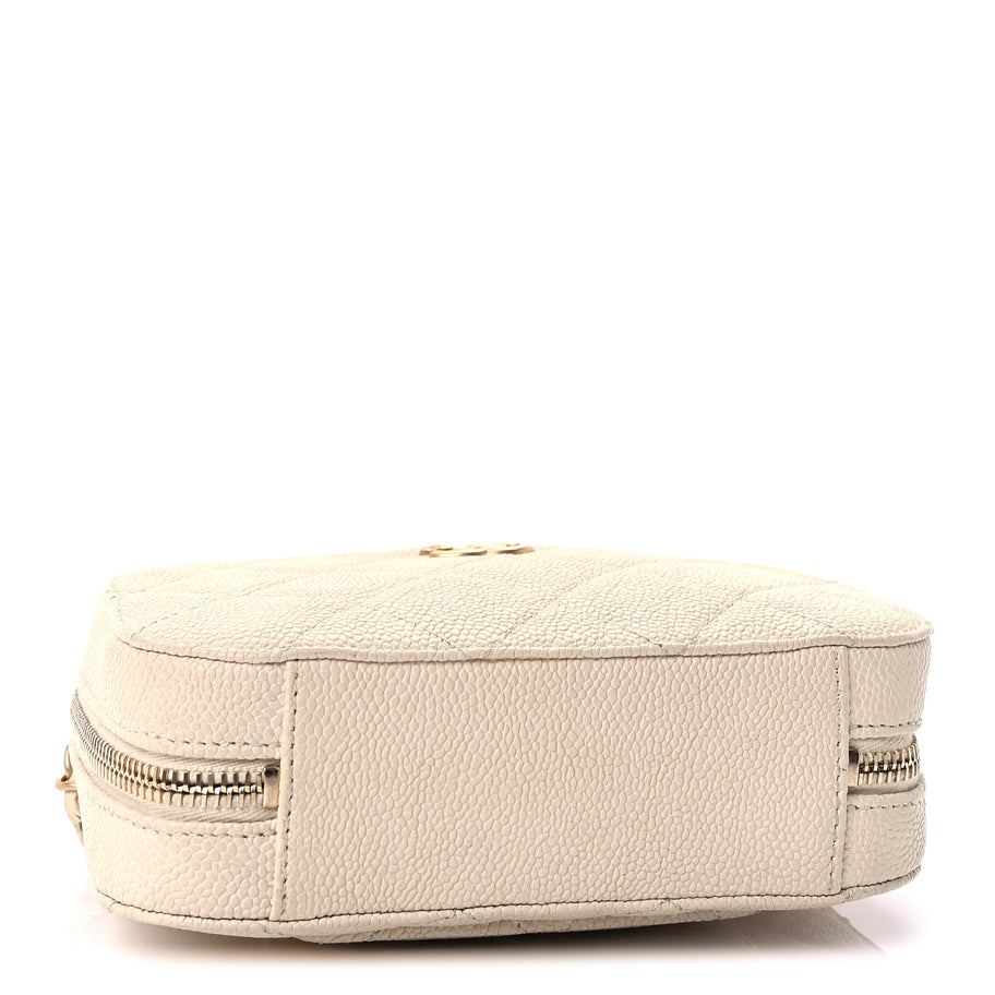 Chanel Caviar Quilted Flap Waist Bag  White Image 3