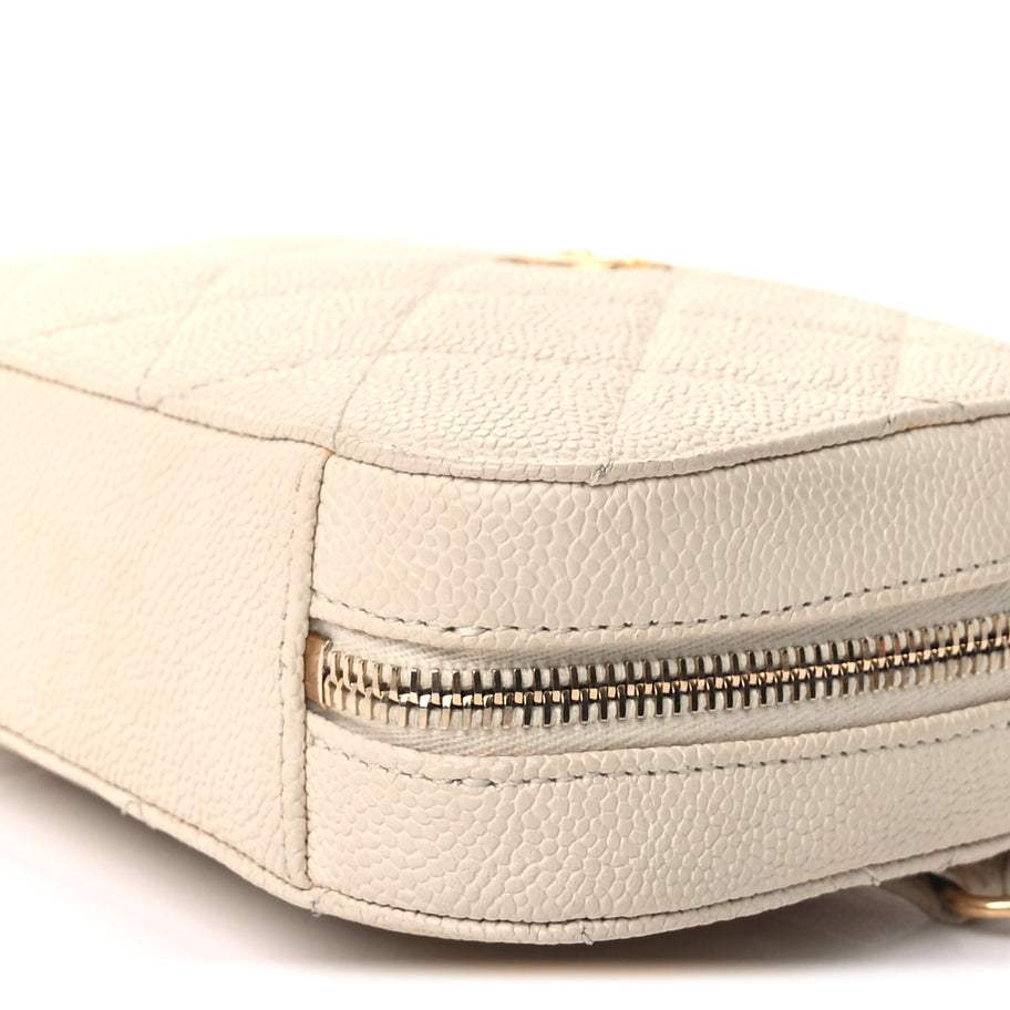 Chanel Caviar Quilted Flap Waist Bag  White Image 7