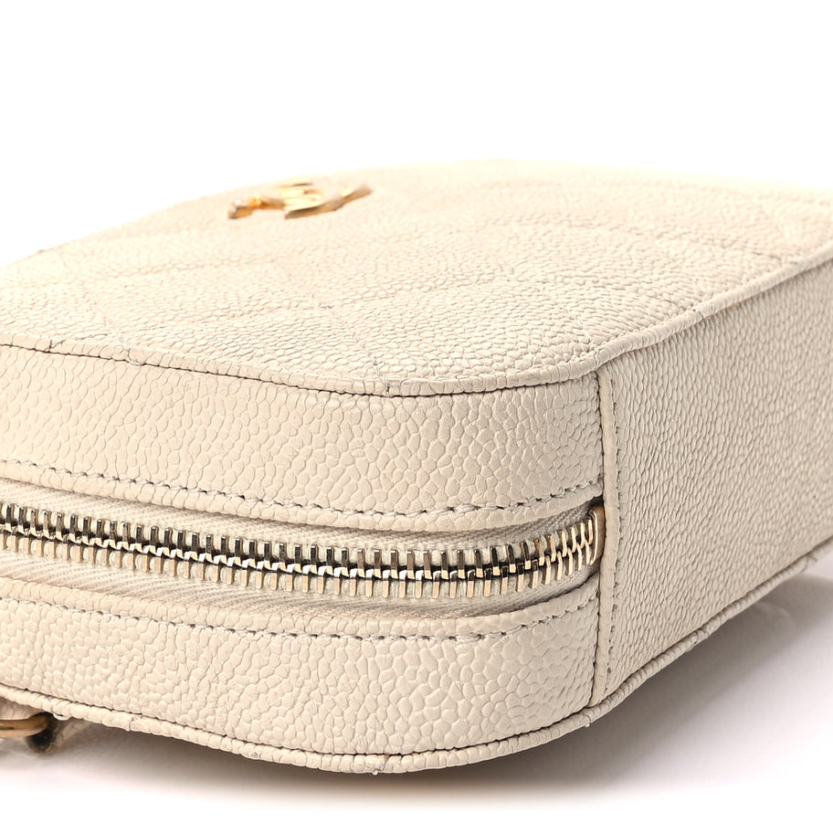 Chanel Caviar Quilted Flap Waist Bag  White Image 8