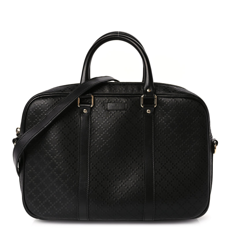  Gucci Diamante Signature Briefcase Black
