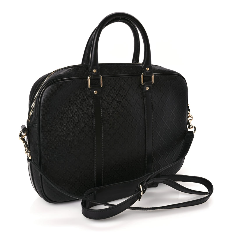  Gucci Diamante Signature Briefcase Black