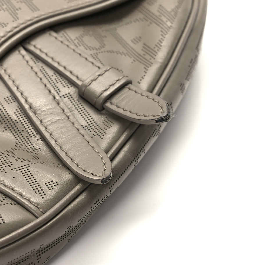 Christian Dior Calfskin Oblique Galaxy Perforated Mens Mini Saddle Bag Marron Image 10