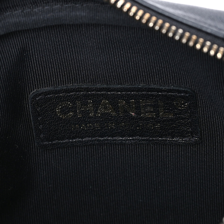 Chanel Lambskin Quilted Small Buckle Camera Case Bag  Black Image 5