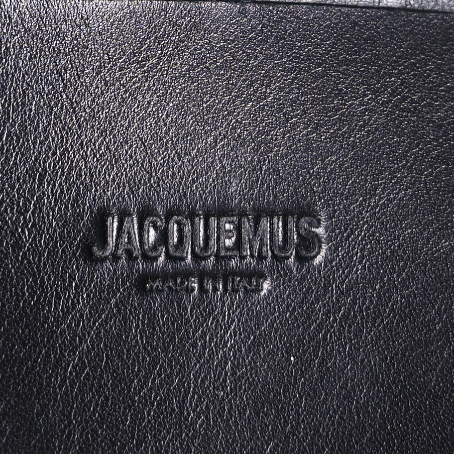 Jacquemus Raffia Calfskin The Bambola Ivory Black Image 5