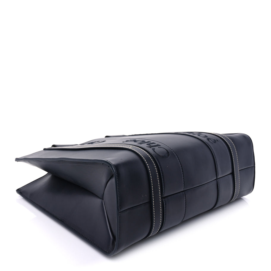 Chloe Calfskin Medium Woody Tote  Obscure Navy Image 7