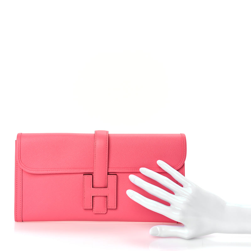  Hermes Epsom Jige Elan 29 Clutch Rose Azalee