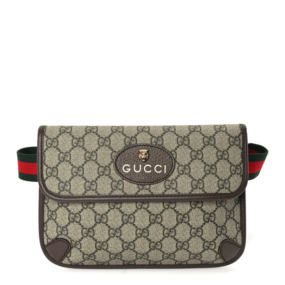 Gucci GG Supreme Monogram Neo Vintage Web Belt Bag  Brown Image 1