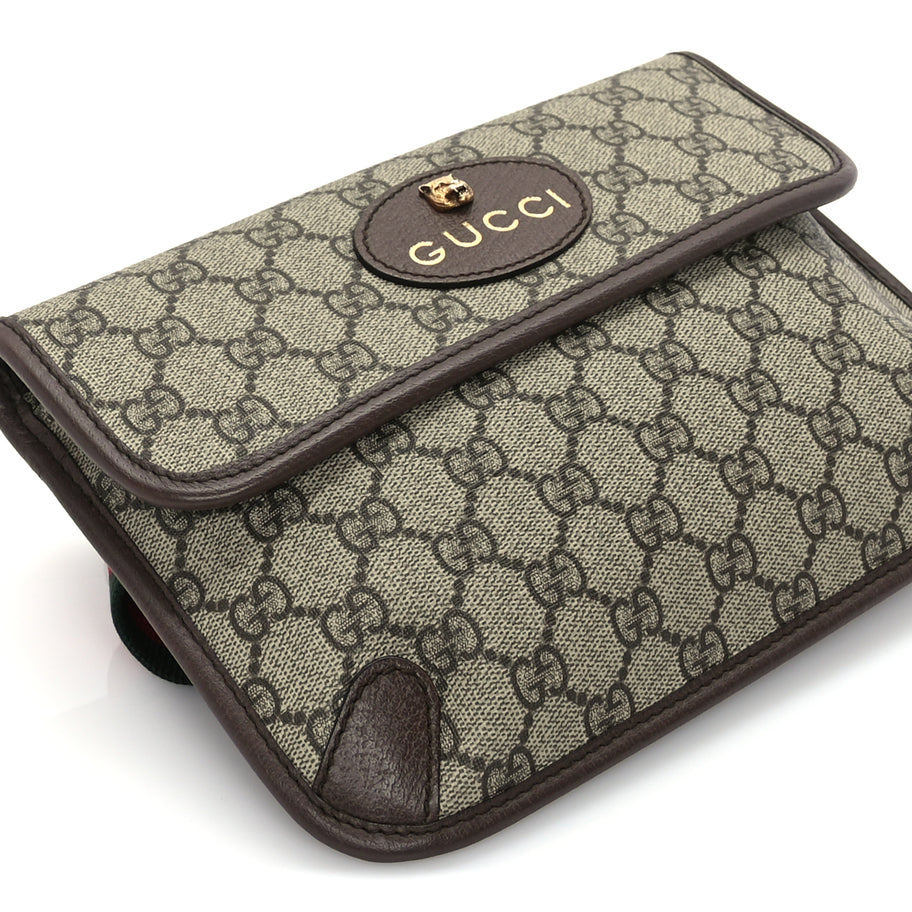 Gucci GG Supreme Monogram Neo Vintage Web Belt Bag  Brown Image 7