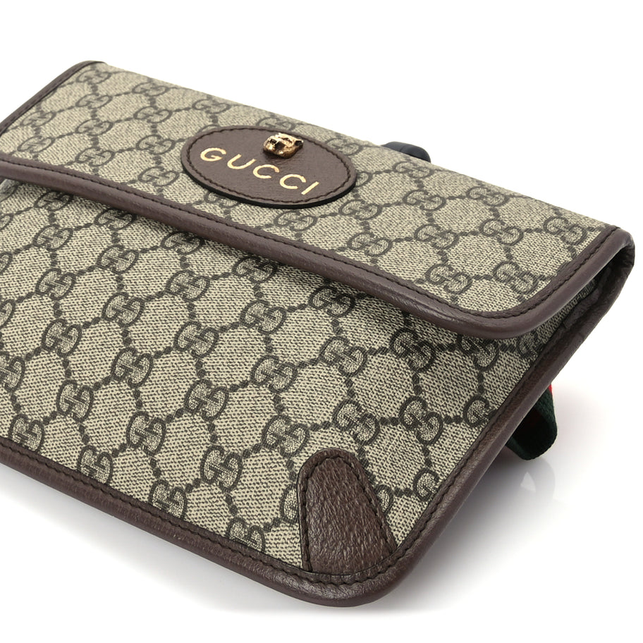 Gucci GG Supreme Monogram Neo Vintage Web Belt Bag  Brown Image 8