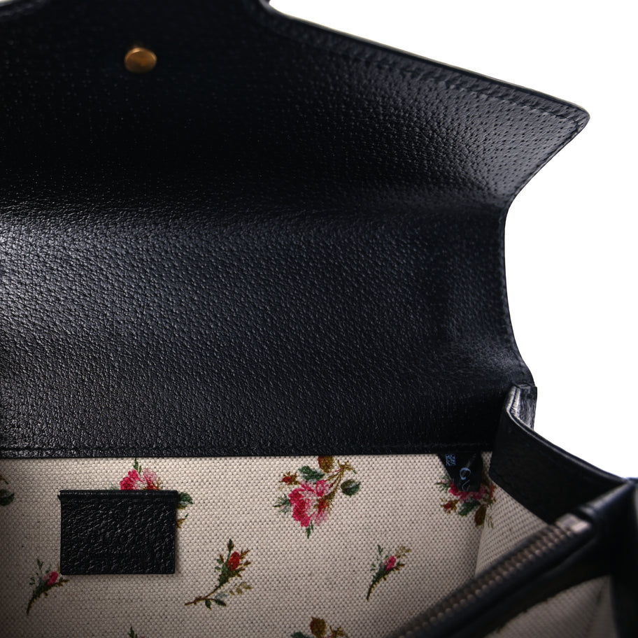 Gucci Calfskin Web Small Dionysus Shoulder Bag  Black Image 5