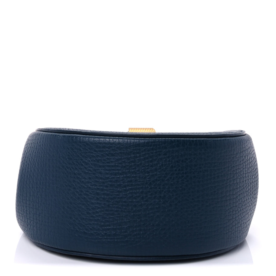 Bottega Veneta Palmellato Calfskin Rounded Belt Bag  Navy Image 3