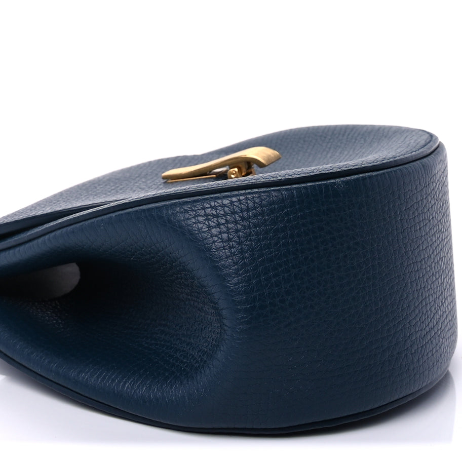 Bottega Veneta Palmellato Calfskin Rounded Belt Bag  Navy Image 7