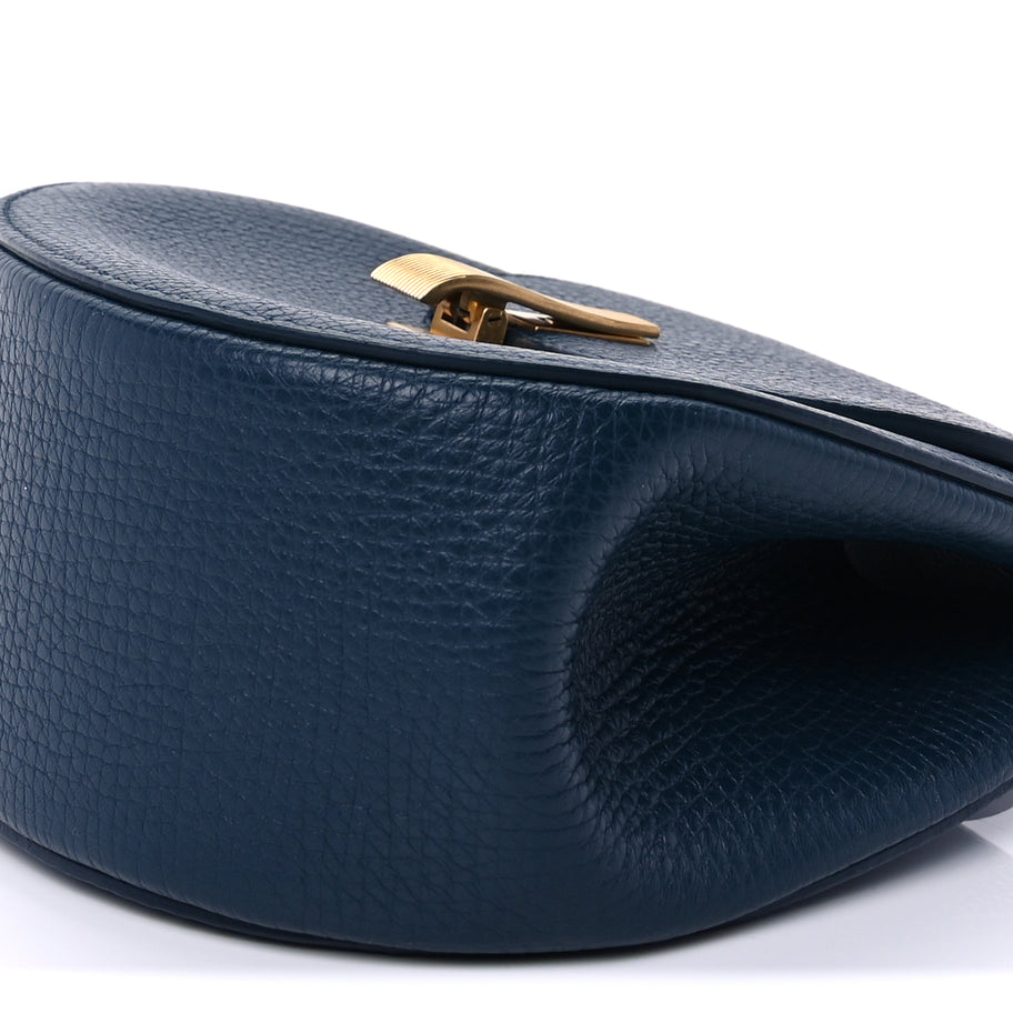 Bottega Veneta Palmellato Calfskin Rounded Belt Bag  Navy Image 8