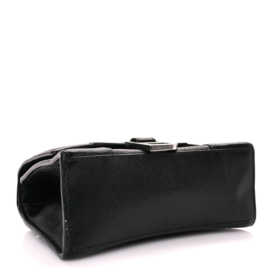Balenciaga Grained Calfskin Hourglass Top Handle Bag XS Black Image 3