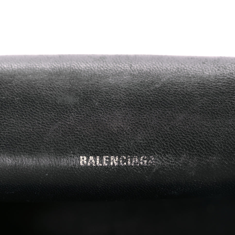 Balenciaga Grained Calfskin Hourglass Top Handle Bag XS Black Image 5