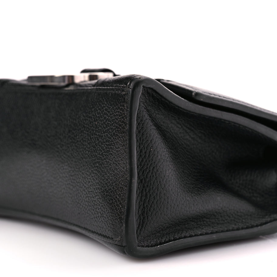 Balenciaga Grained Calfskin Hourglass Top Handle Bag XS Black Image 8