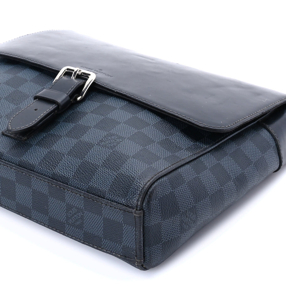 Louis Vuitton Damier Cobalt Newport Messenger PM Blue Image 8