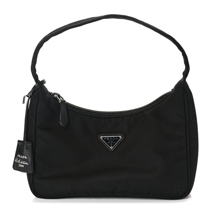  Prada Tessuto Nylon Mini Re-Edition 2000 Bag  Black