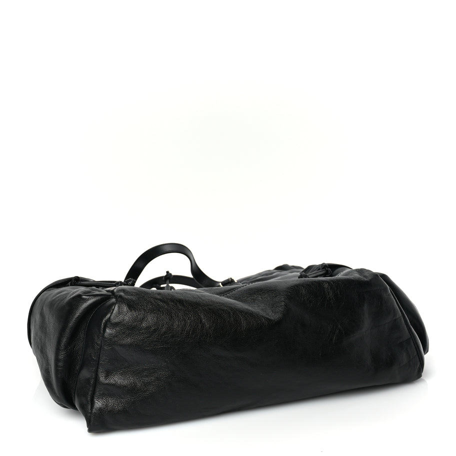 Gucci Piuma Lux Energy Monochrome Double G Drawstring Tote Black Image 3