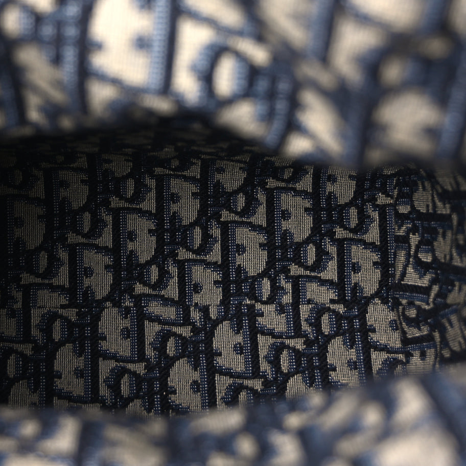 Christian Dior Wicker Oblique Medium Lady Dior Bag Blue Multicolor Image 4