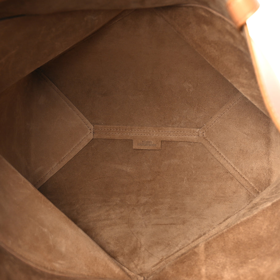 Loewe Shiny Calfskin Medium Puzzle Fold Tote Warm Desert Image 4