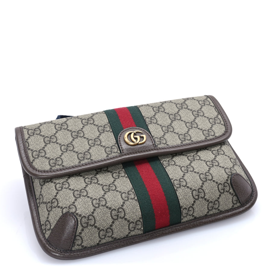 Gucci GG Supreme Monogram Web Small Ophidia Belt Bag  Brown Image 3