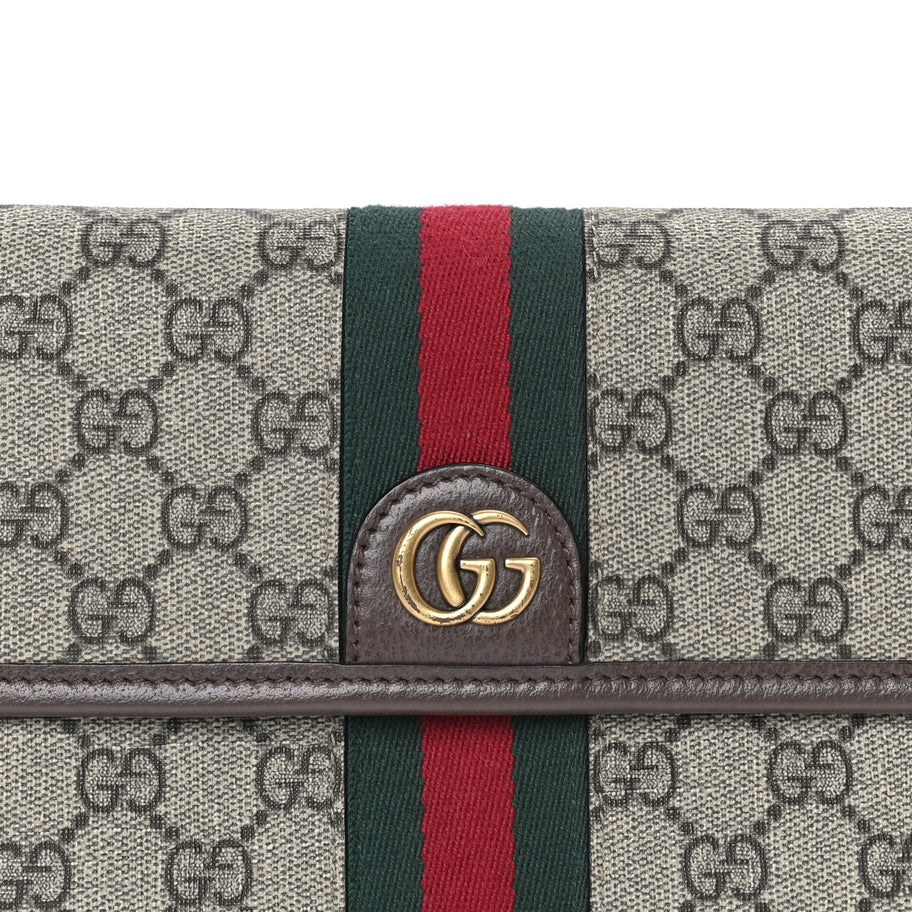 Gucci GG Supreme Monogram Web Small Ophidia Belt Bag  Brown Image 6