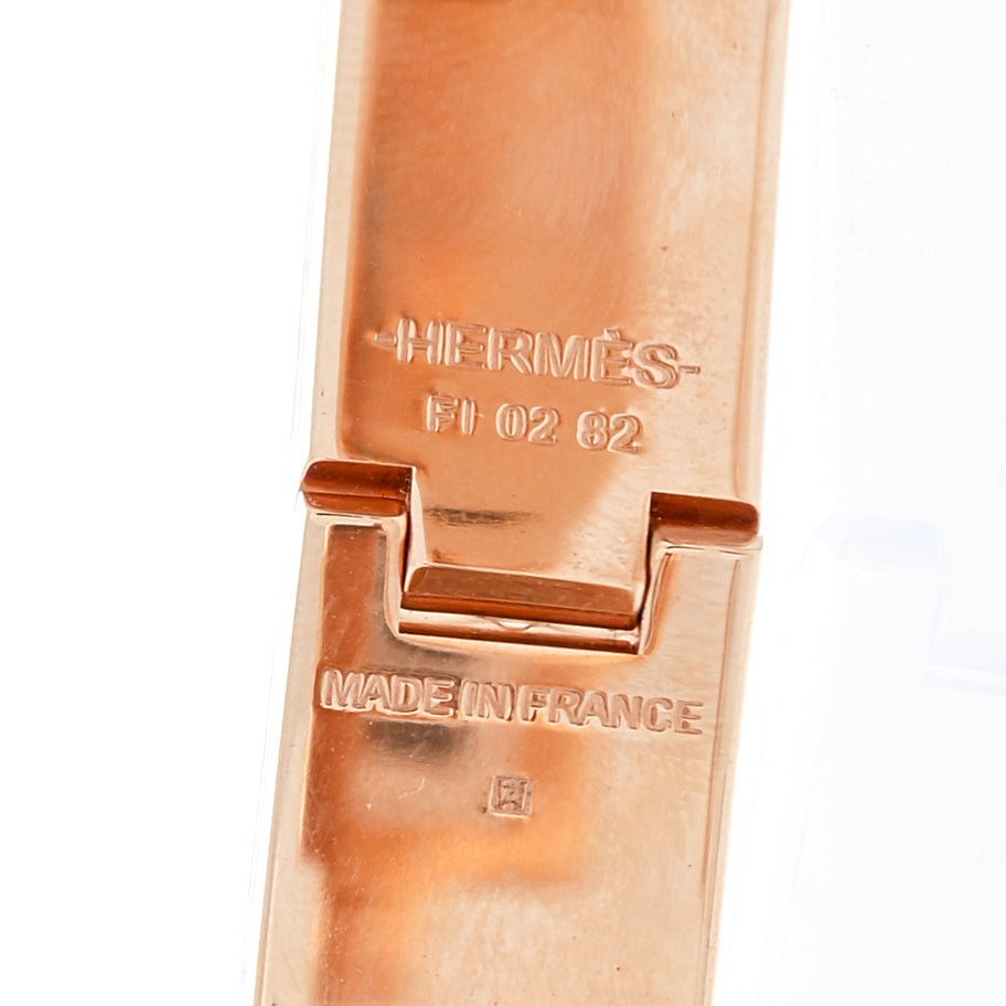 Hermes Enamel Narrow Clic Clac H Bracelet GM  Black Image 3