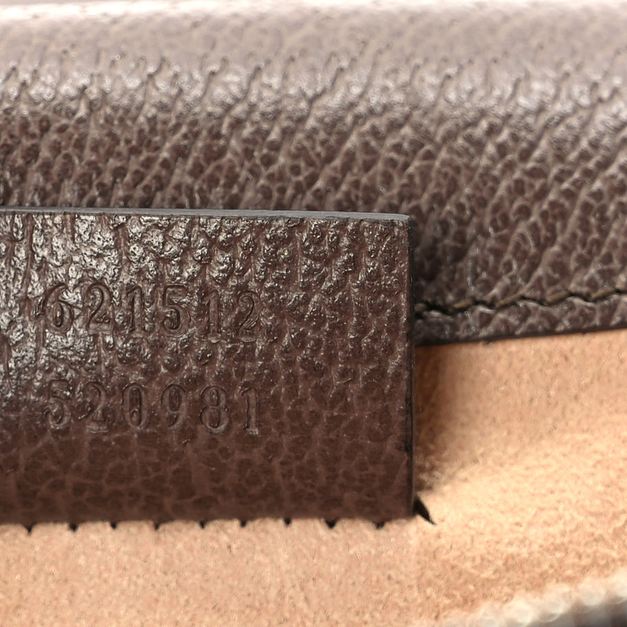 Gucci GG Supreme Monogram Textured Dollar Calfskin Top Handle Dionysus Shoulder Bag Beige Ebony New Acero Image 6