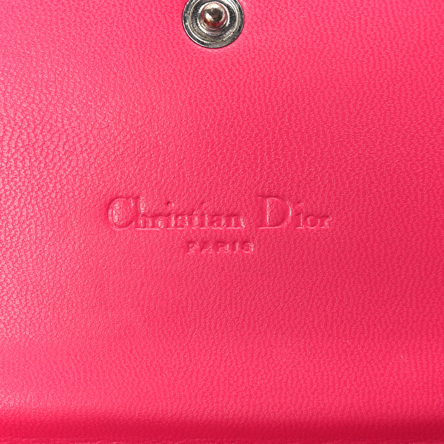 Christian Dior Patent Cannage Rendez-vous Chain Wallet Fuchsia Image 5