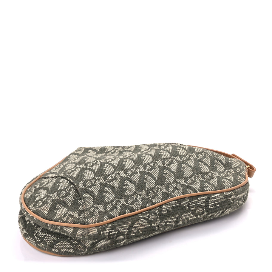 Christian Dior Monogram Mini Saddle Pochette Green Image 3