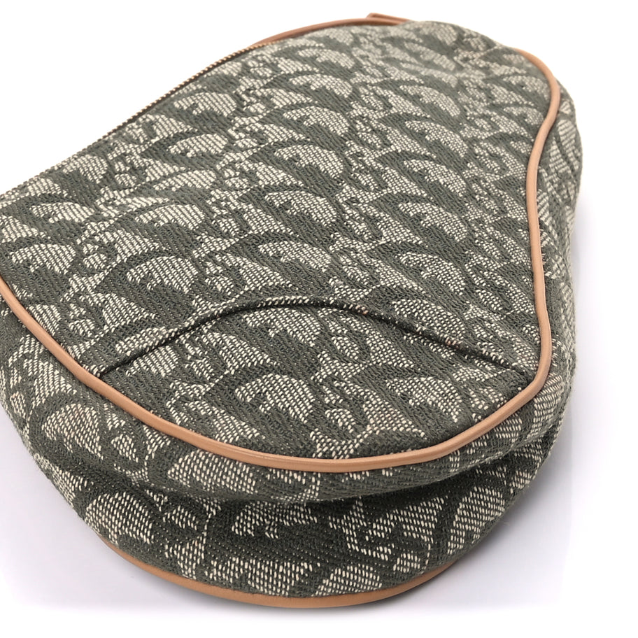 Christian Dior Monogram Mini Saddle Pochette Green Image 7