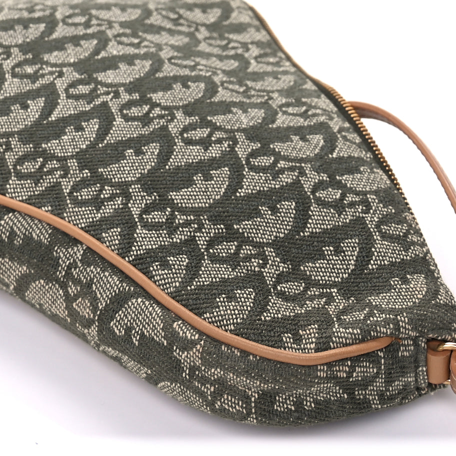 Christian Dior Monogram Mini Saddle Pochette Green Image 8