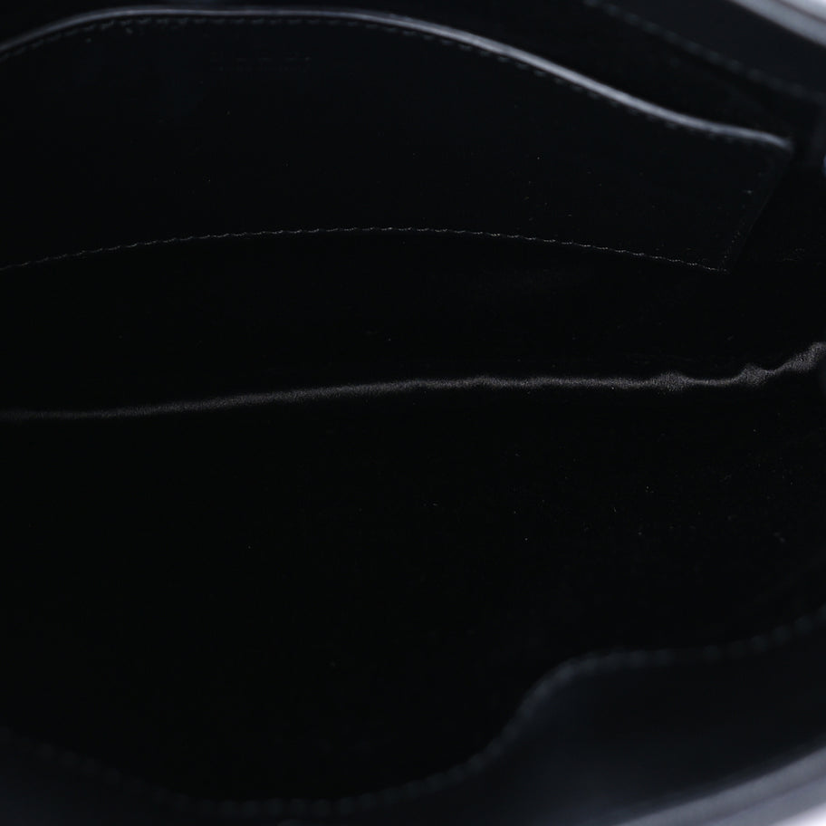 Gucci Calfskin Horsebit Slim Shoulder Bag Black Image 4