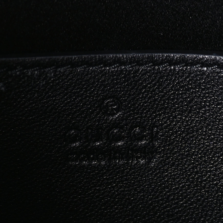 Gucci Calfskin Horsebit Slim Shoulder Bag Black Image 5