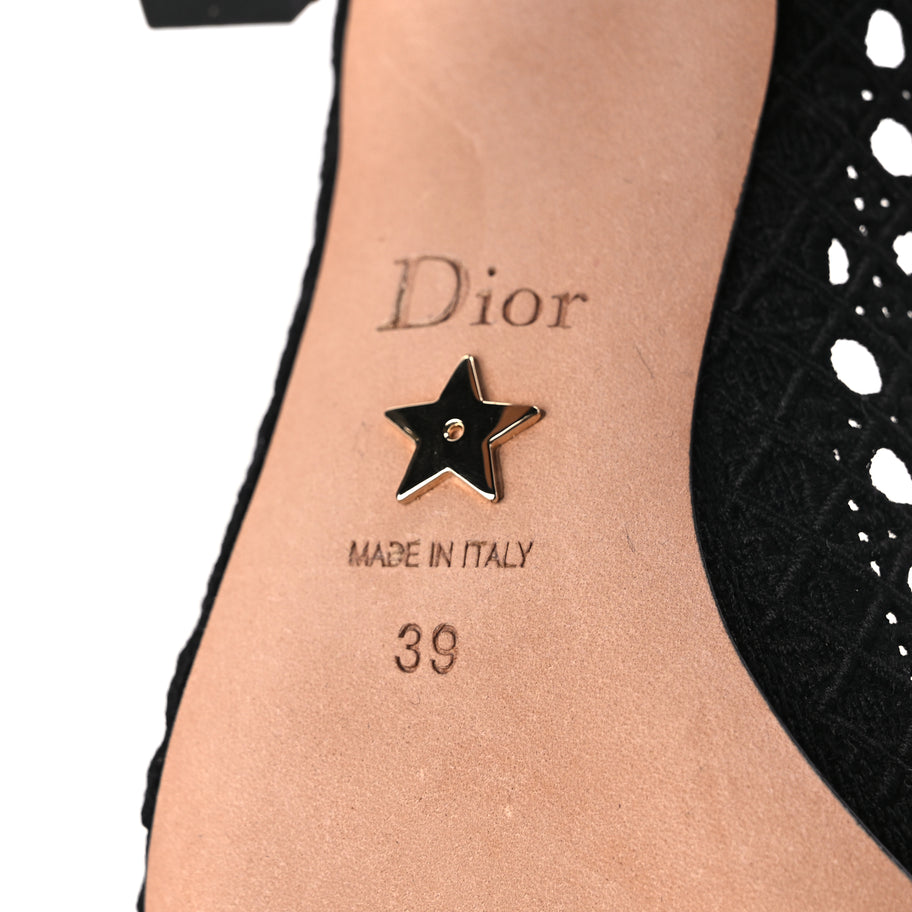 Christian Dior Mesh Cotton Cannage Dior Capture 100mm Pumps 39 Black Image 6