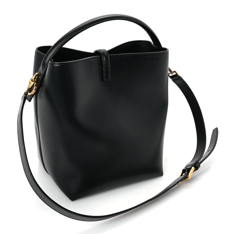 Saint Laurent Shiny Calfskin Le 37 Small Bucket Bag  Black Image 2