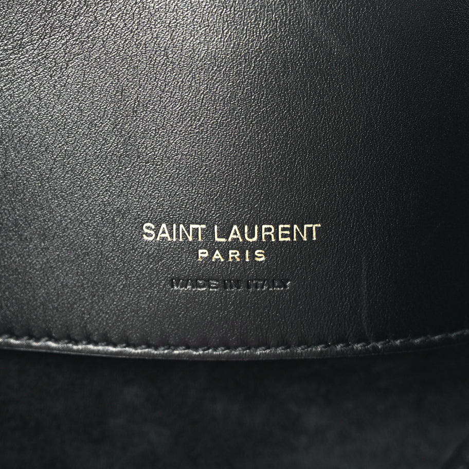 Saint Laurent Shiny Calfskin Le 37 Small Bucket Bag  Black Image 5