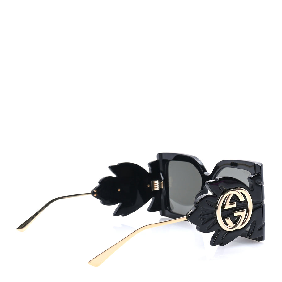 Gucci Acetate Square Frame Wing Sunglasses GG0535S  Black Image 4