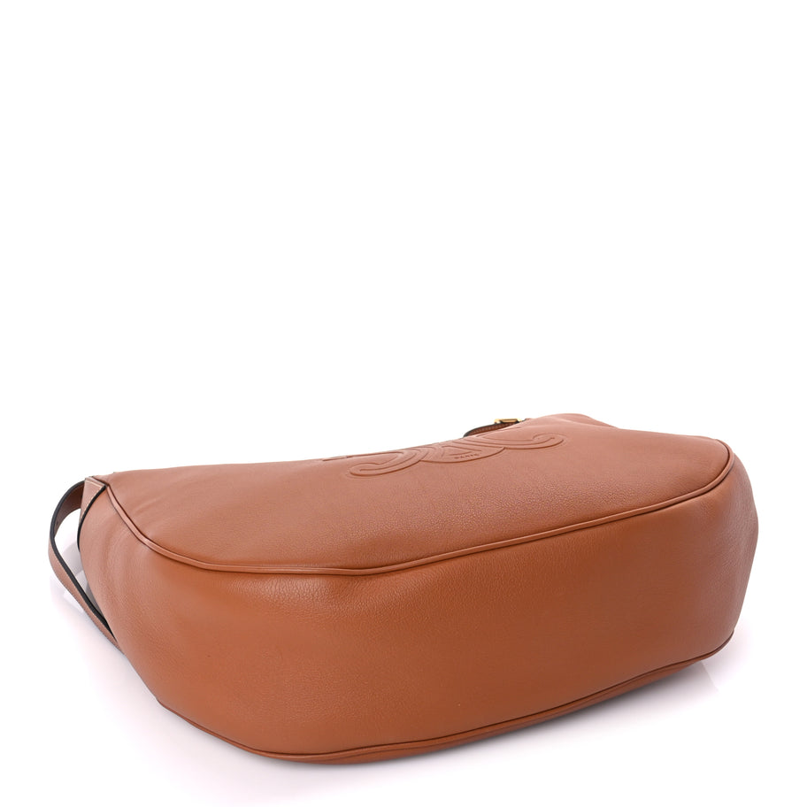 Celine Supple Calfskin Large Triomphe Heloise Shoulder Bag  Tan Image 3