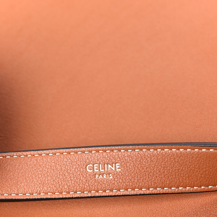 Celine Supple Calfskin Large Triomphe Heloise Shoulder Bag  Tan Image 5
